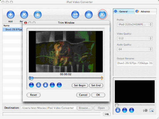 convert AVI MOV WMV 3GP MP4 VOB MPEG to iPod on Mac