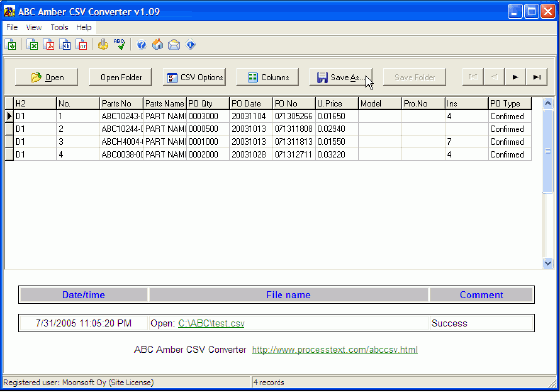 convert CSV to PDF, HTML, DBF, XLS, DOC, MDB, XML, VCS, CHM, RTF, HLP