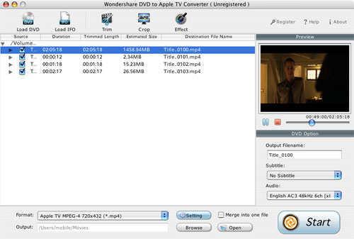 convert DVD to Apple TV on Mac