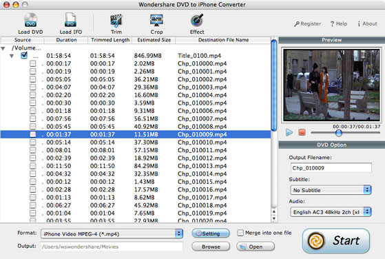 Wondershare DVD to iPhone Converter for MAC