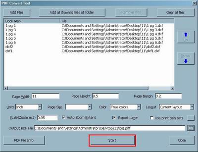 Convert DWG, DXF or DWF to PDF