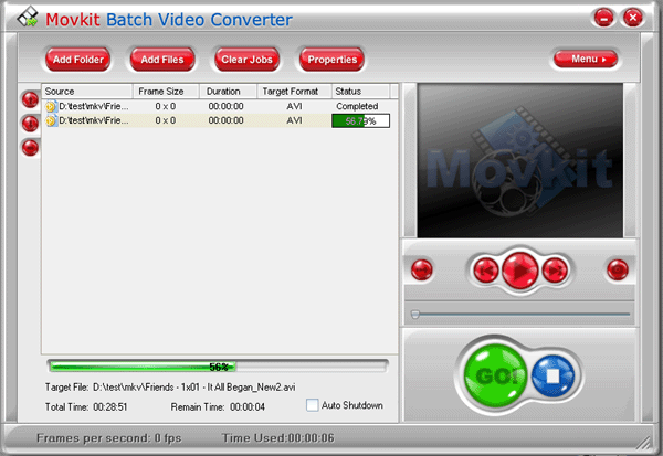 convert MKV to AVI(DivX, XviD)