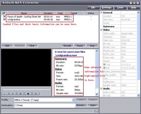 convert MOV to MPEG, MOV to AVI, MOV to WMV, MOV to DivX