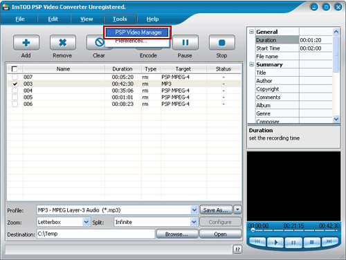 ImTOO PSP Video Converter 
