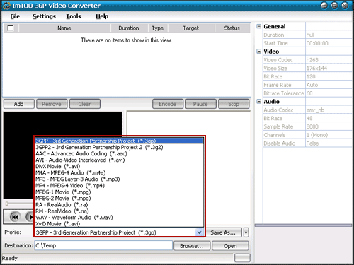 MPEG to 3GP converter