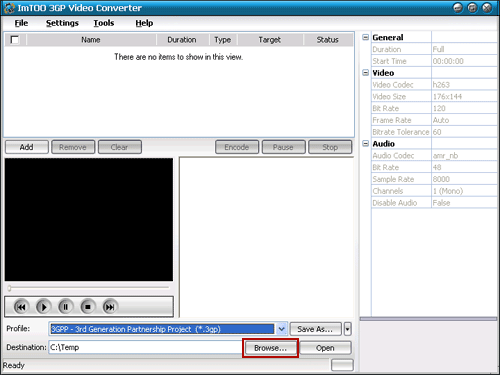 convert MPEG to 3GP