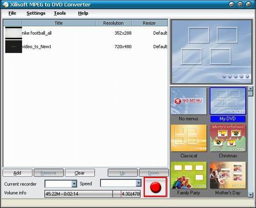 Xilisoft MPEG to DVD Converter