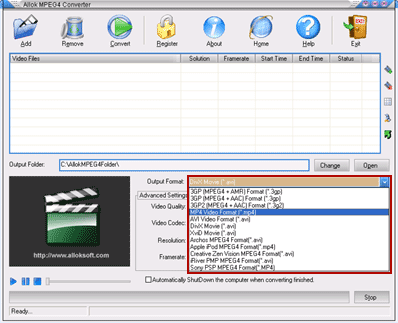 Allok MPEG4 Converter  