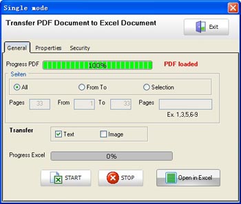 convert PDF to Excel document with PDF to Excel Converter
