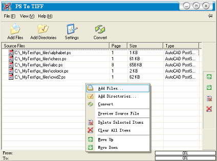 convert ps/eps document to Tiff with PS to Tiff Converter