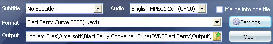 convert/rip DVD movie to BlackBerry AVI