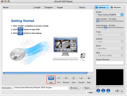 convert/rip DVD to MPEG MOV AVI MP4 WMV Blackberry etc. on Mac