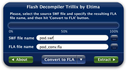 convert Flash SWF to FLA with SWF to FLA converter on Mac