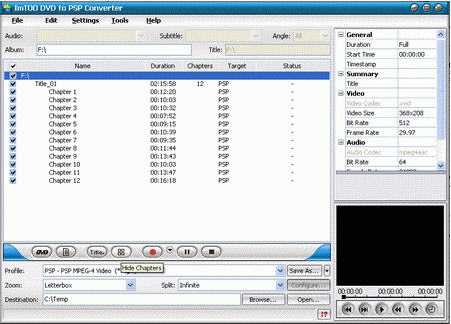 ImTOO DVD to PSP Converter 