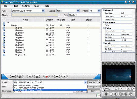 ImTOO DVD to PSP Converter 