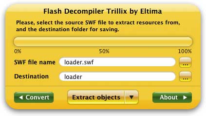 extract SWF objects (morphs, shapes, motions, etc.) on Mac