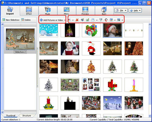 make DVD Christmas slideshow