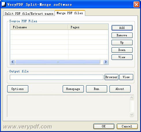 merge multiple PDF files into a PDF file