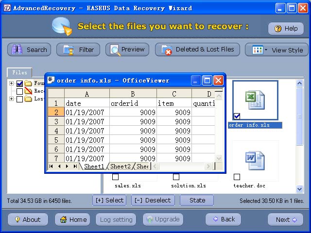 Recover lost deleted excel file