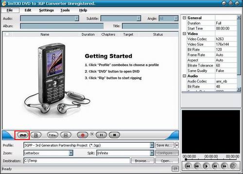 ImTOO DVD to 3GP Converter