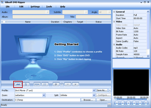 split VOB file with VOB splitter software