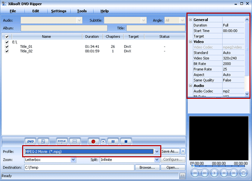 split VOB file with VOB splitter software