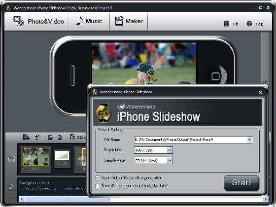 make iPhone slideshow movie