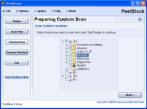 Preparing Custom Scan