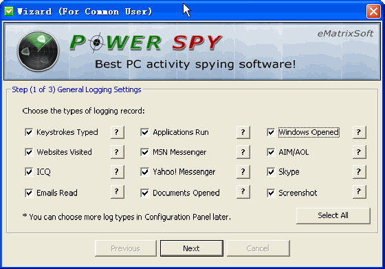 The Screenshot of Power Spy 2007