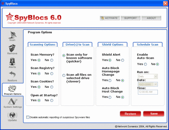 Screenshot of SpyBlocs