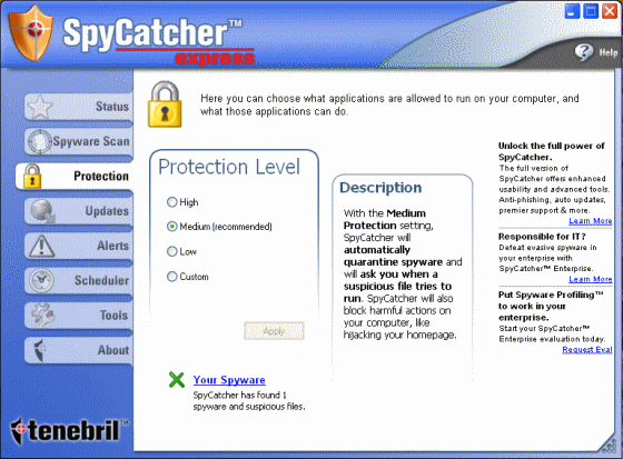 Screenshot of SpyCatcher