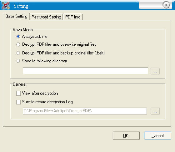 Decrypt password - AP PDF Password Recovery