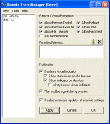 Screenshot of Remote Tools Manager