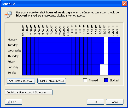 Schedule - iNet Protector