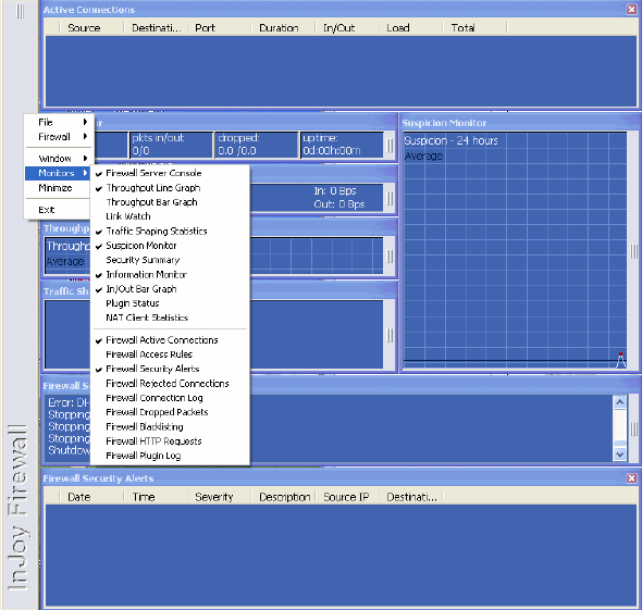 Monitors - InJoy Firewall