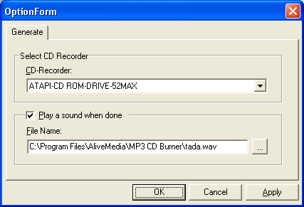 Alive MP3 CD Burner - Option