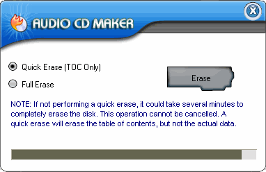 Erase CD - Audio CD Maker