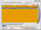 Main window - Mp3 to CD Burner Pro