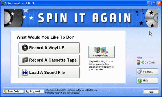 record old sounds to CD - Spin It Again