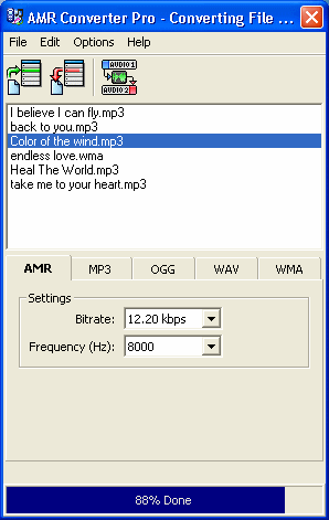 The Screenshot of AMR Converter Pro