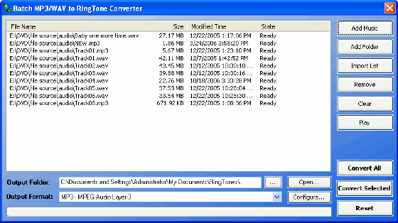 Convert MP3 to Ringtone