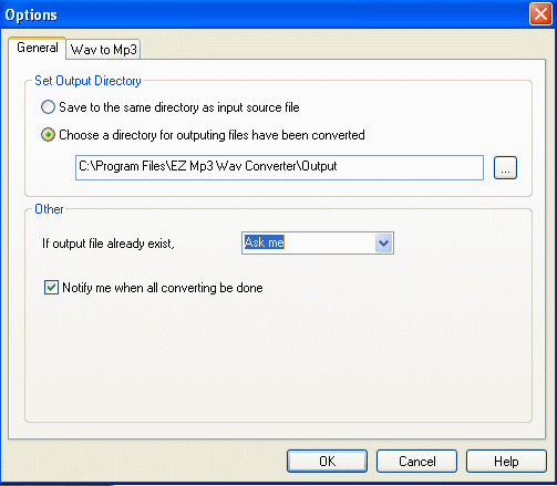 Screenshot of EZ MP3 WAV Converter