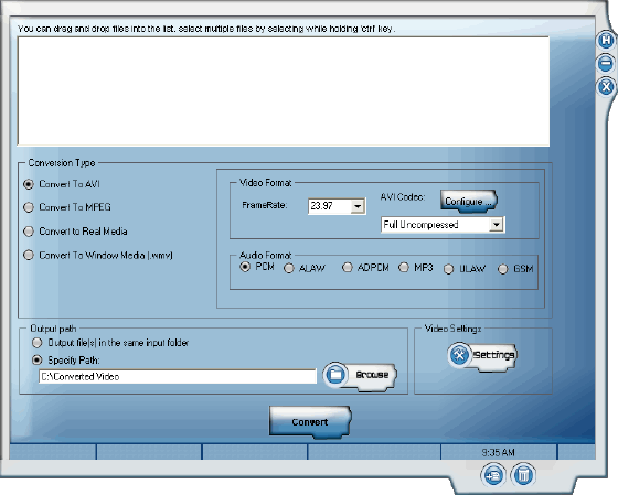 main window of Video Converter