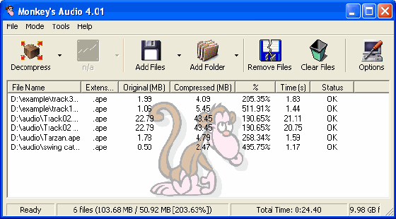 Decompress - Monkey's Audio