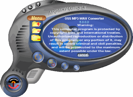MP3-WAV Converter main screen