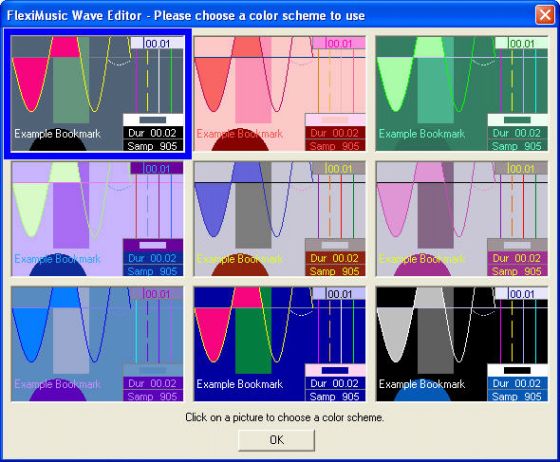 Screenshot of FlexiMusic Wave Editor