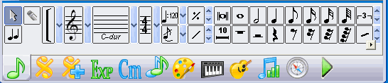 toolbars of MagicScore Maestro