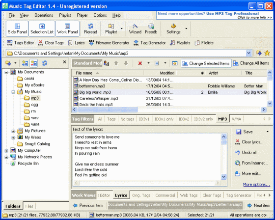 Music Tag Editor screenshot