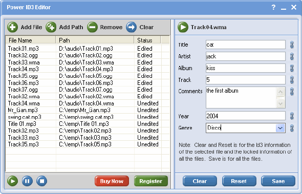 screenshot of Power ID3 Editor