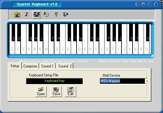 Quartet Midi Keyboard screenshot